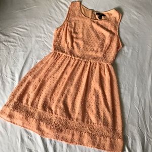 PEACH LACE DRESS